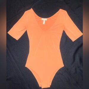 Orange Womens One Piece Bodysuit